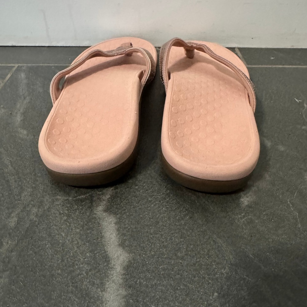 Vionic Tide Perf Sandals Womens 8 Rose Gold Peach Orthopedic Comfort Vacation - Picture 4 of 5